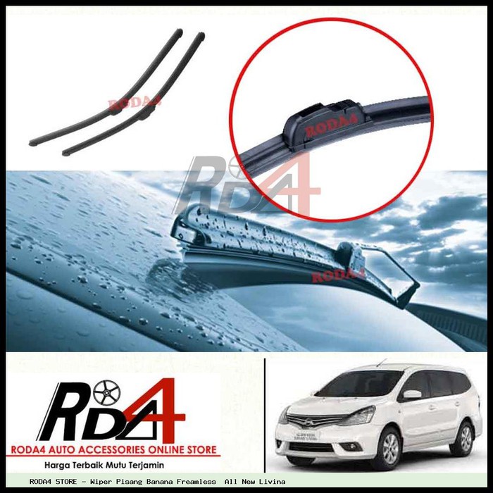 Wiper Mobil All New Livina 24 14 Frameless Banana 1 Set 2 Pcs