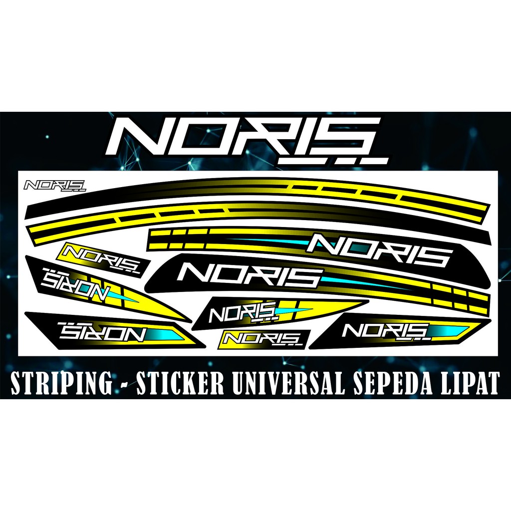 STICKER CUSTOM NORIS STICKER SEPEDA LIPAT