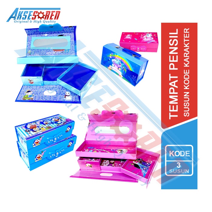 

Tempat Pensil Karakter Motif Perempuan / Kotak Alat Tulis / Case Pen Pencil