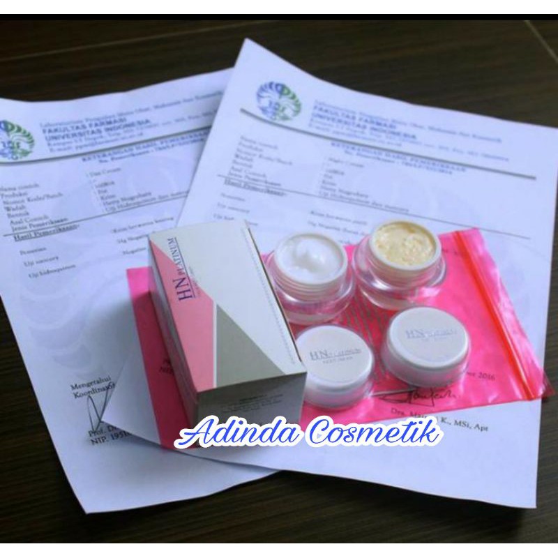 Cream/krim/crem HN PLATINUM ORIGINAL BPOM SIANG DAN MALAM / cream HN Platinum 1 paket ORI BPOM