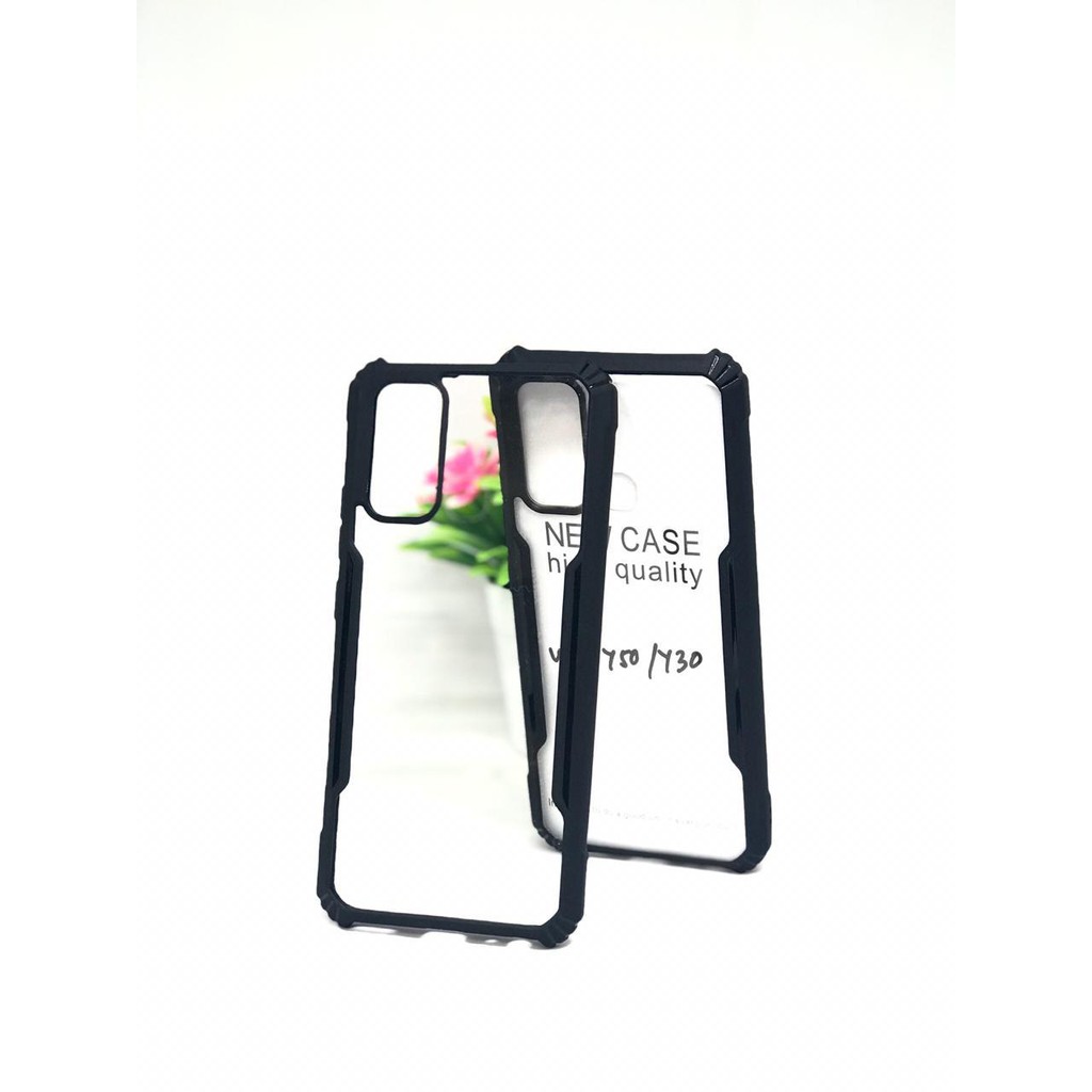 Fashion macaron BLACK four-corner anti-fall soft edge hard case REALME 7I/C17/7/NARZO 20 PRO/7PRO