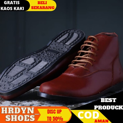 Sepatu Boots Kulit Pria Country Boots Kulit Sepatu Kerja Kantor Pria Sepatu Santai Keren Pria