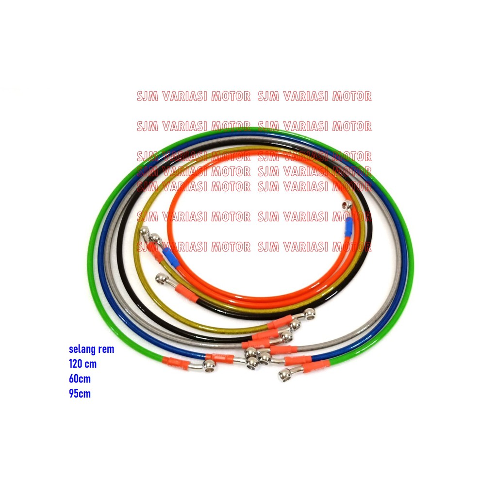 SELANG REM 120CM 90CM 60CM 215cm 130cm SELANG REM DEPAN &amp; BELAKANG UNIVERSAL ALL MOTOR SELANG REM SEGALA MOTOR