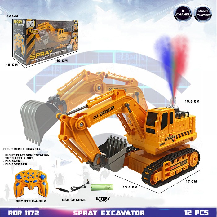 MURAH RDR1172 RDR1031 RDR1032 RC Excavator ESKAVATOR ESCAVATOR ESKAFATOR Beco Bego Beko Mainan Anak Mobil Remote Control RADAR