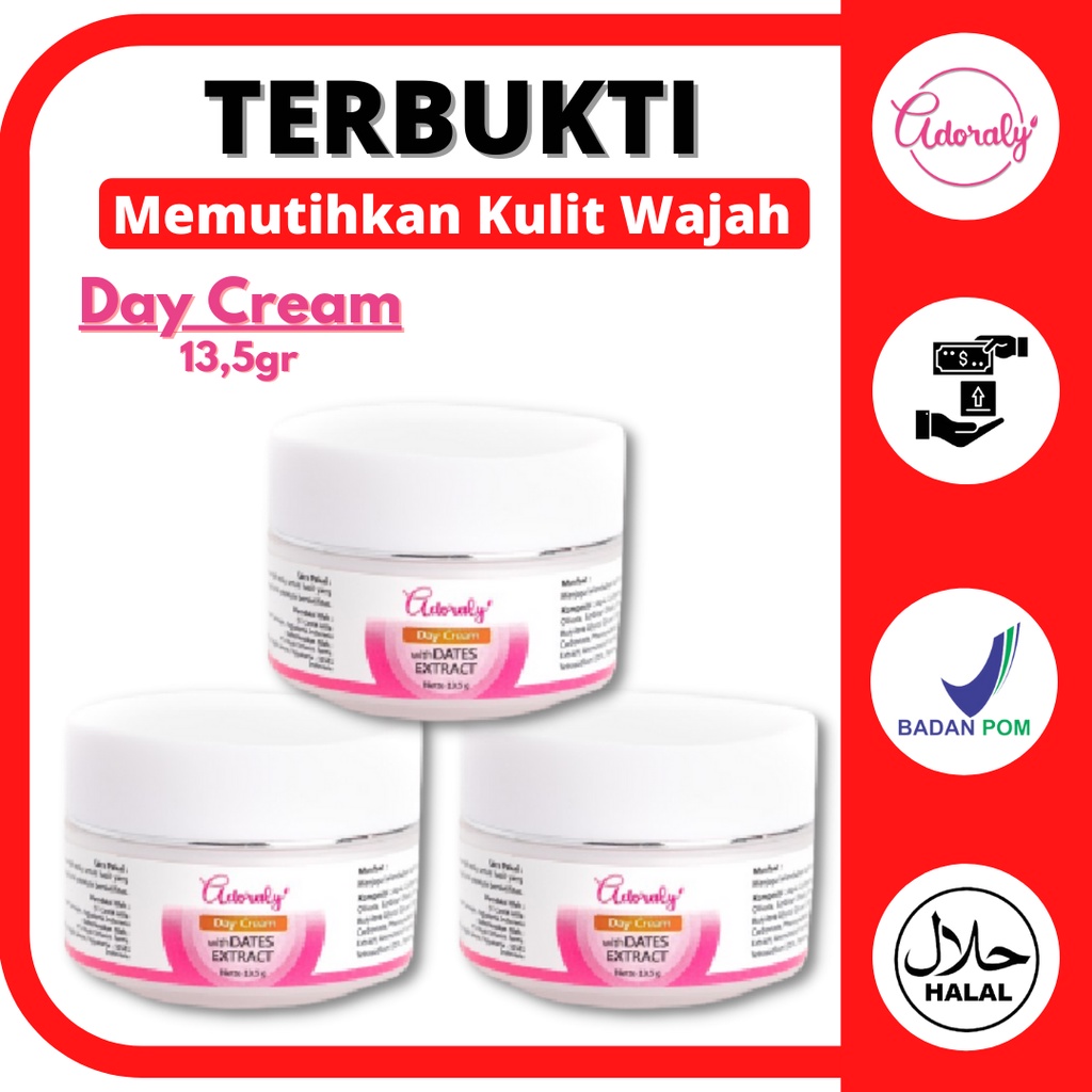 [COD] Day Cream Adoraly Skincare / Krim Pemutih-Wajah BPOM Glowing /Pemutih-Wajah Glowing Cepat / Cr