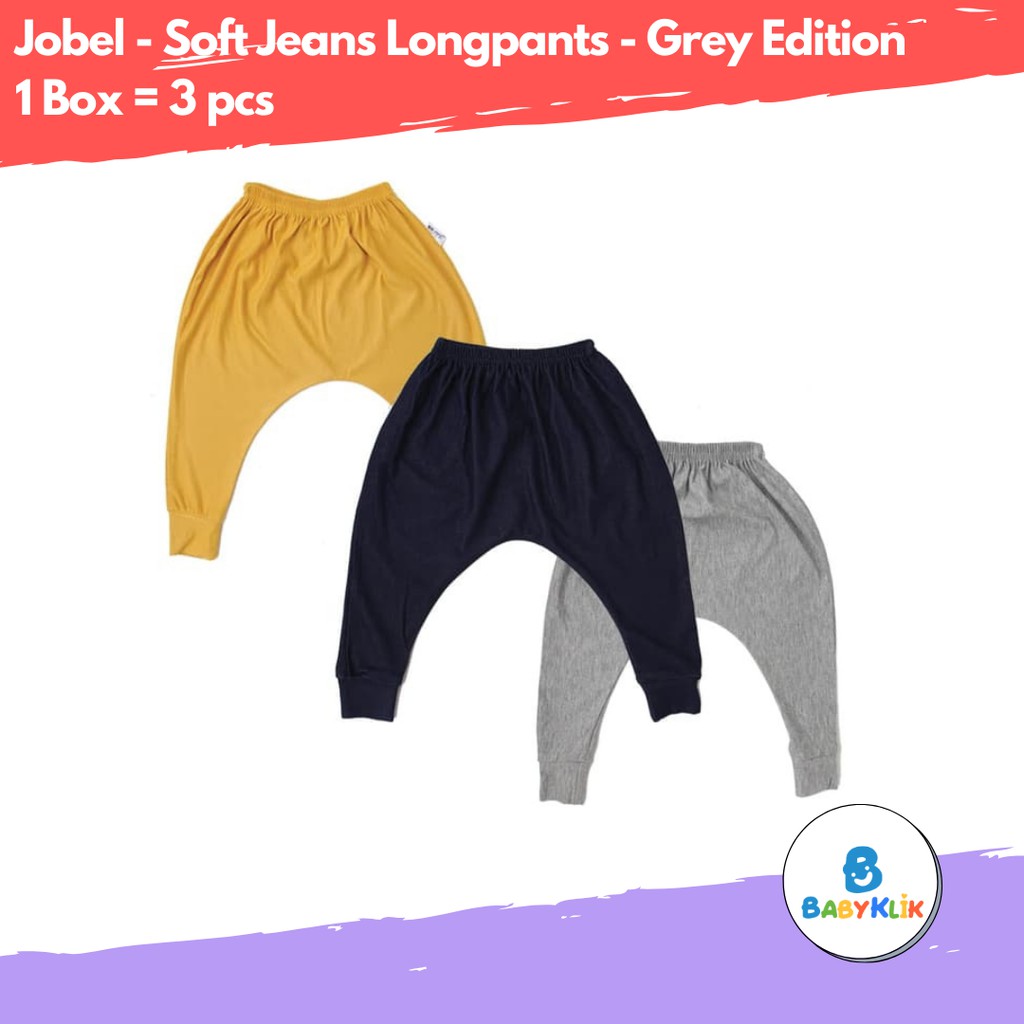 JOBEL BABY LONG PANTS GREY EDITION CELANA PANJANG ANAK 3IN1