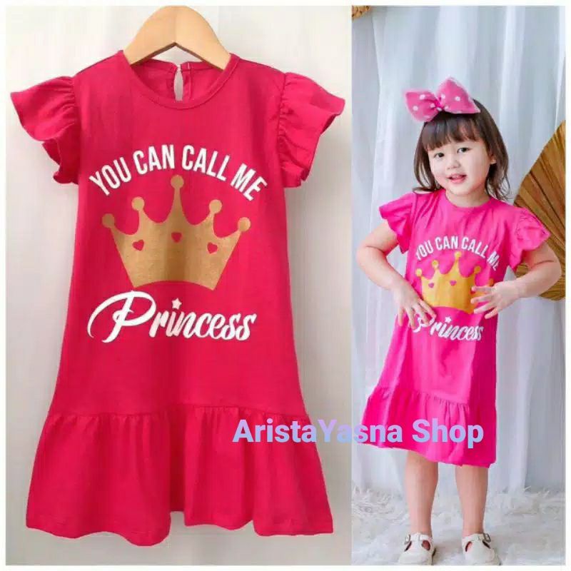Dress Anak Smilee Nona Fanta Princess Size 1-5tahun - Daster Anak Cewek Baju Anak Perempuan