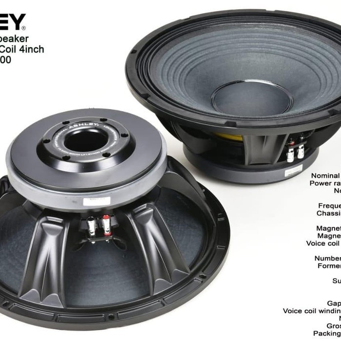 SPEAKER ASHLEY 15 INCH LF15V400 VOICE COIL 4 INCH BARU