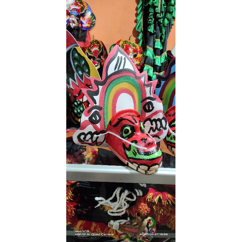 barongan murah spon buat TK kebawah / barongan / ganongan / bujang ganong / reog / pecut bopo /pecut