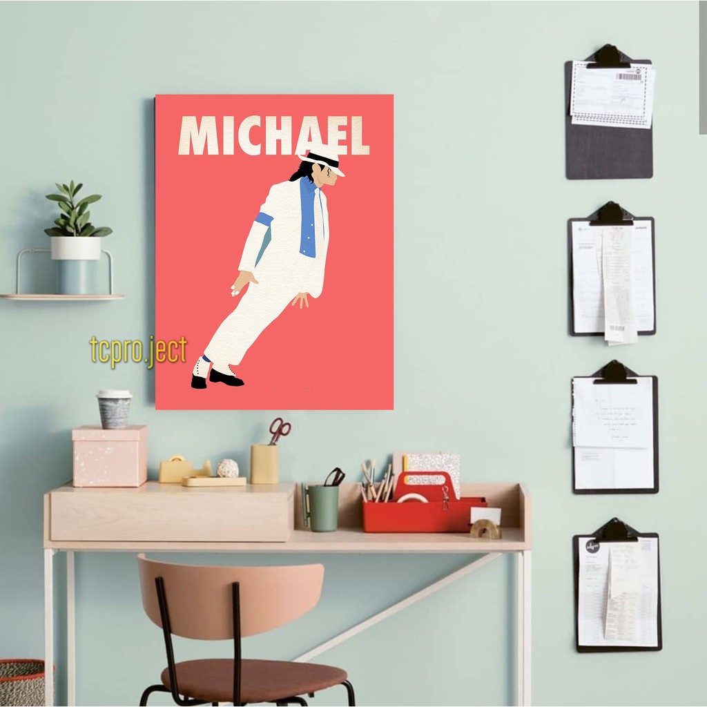 MICHAEL JACKSON KING OF POP POSTER - DEKORASI HIASAN DINDING POSTER KAYU 02