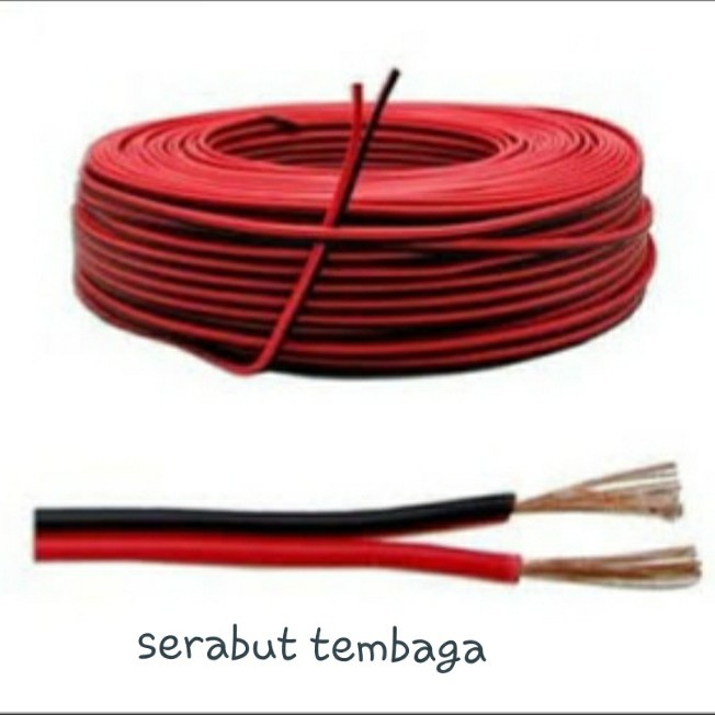 Kabel Listrik NYZ hitam merah TUKUIKI 2x23 Kabel Audio Serabut 100Y/HARGA OKE***