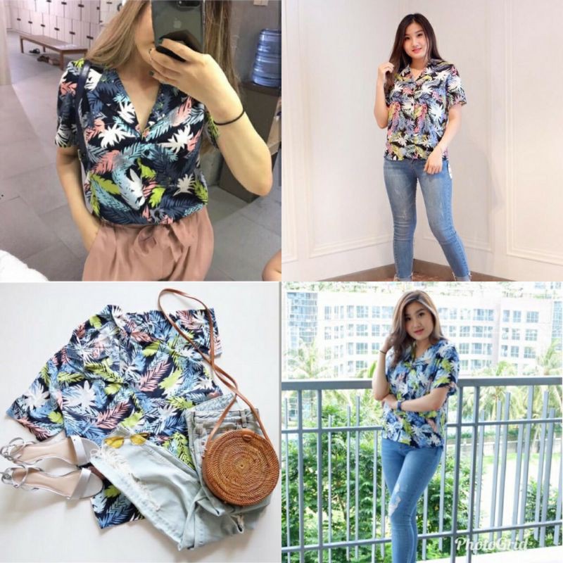 unikdanmurahh - AT KEMEJA PASTEL ORIGINAL BAHAN KATUN RAYON PREMIUM / KEMEJA WANITA GF