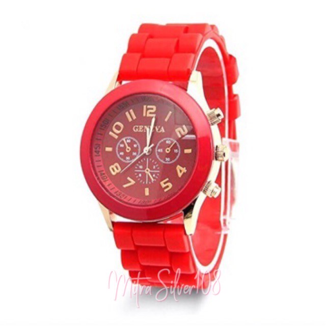 [MS108] JT 14 - Jam Tangan Geneva Wanita Pria Couple Analog Fashion Casual Quartz Watch Rubber