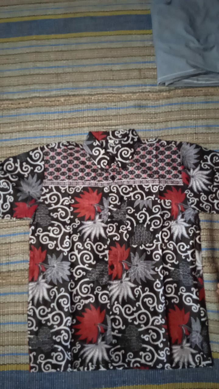 Kemeja Batik Anak Pendek Motif Kembang Langit Usia 1-12 Tahun