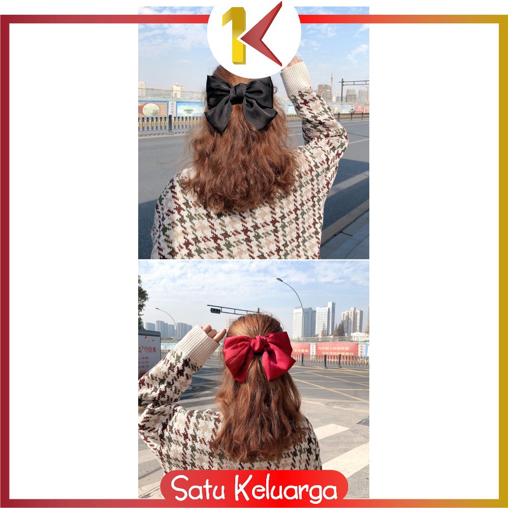 SK-C160 Ikat Rambut Pita Besar Kuncir Rambut Hairband Aksesoris Wanita Kunciran Rambut Korea Style-8