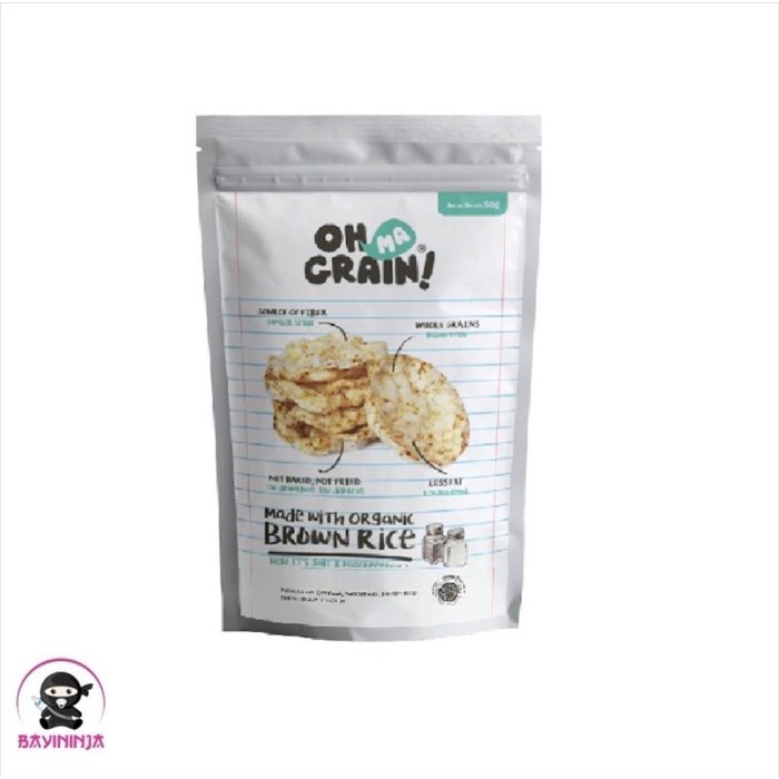 

OH MA GRAIN Popped Rice Crackers Salt Blackpepper 50 g T-Ninjabayi 01