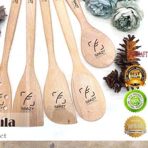 ✷ Sutil kayu set isi 5 Bahan Berkualitas - Mahoni ♤