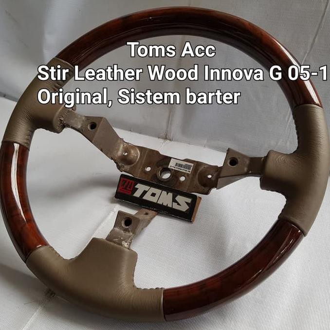 Open Ds Tukar Tambah Stir Innova V 2005-2010 Wood Leather G Toyota Setir Steer
