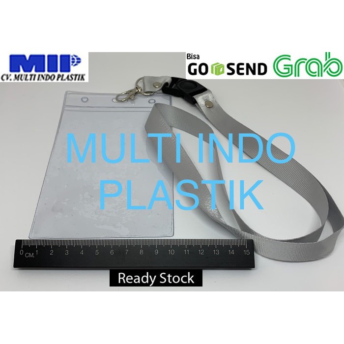 

Tali id card/tali nametag/ id card ukuran 10 x 14/tali lanyard silver