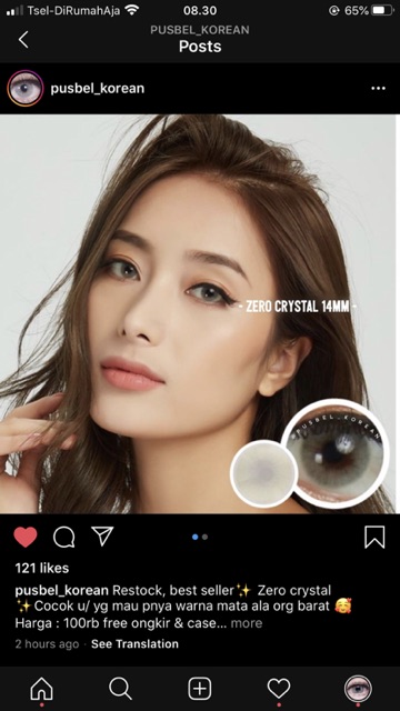 Eclipse Zero crystal softlens original korea