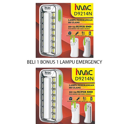 Paket Bonus Imac D9214N Beli1 Bonus 1 Lampu Emergency - New