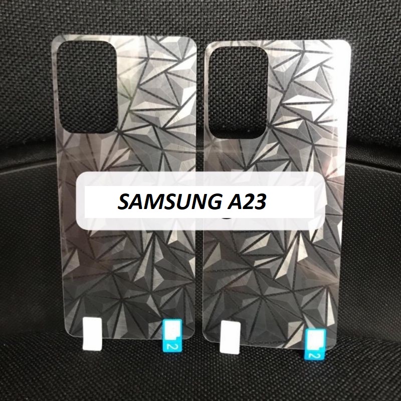 SAMSUNG A23 M23 5G M12 M10 M20 M30 M30S ANTI GORES BELAKANG SKIN DIAMOND, GARSKIN MOTIF 3D SPIRAL BERLIAN ANTI JAMUR PELINDUNG BELAKANG