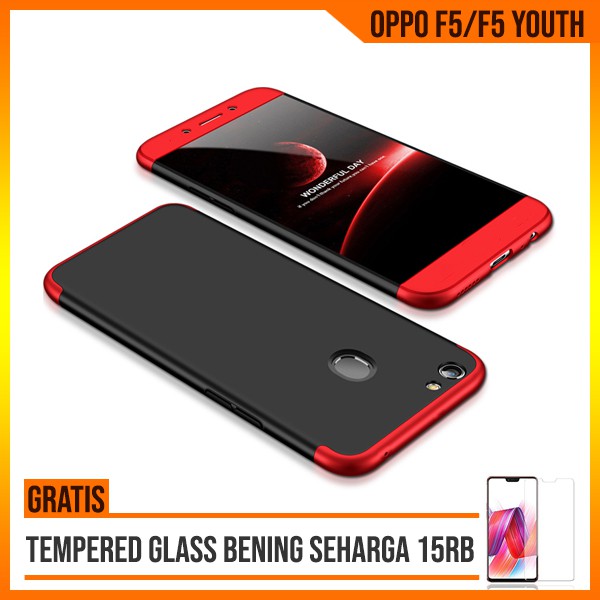 CASE OPPO F5 / F5 YOUTH GKK 360 HARDCASE FRONT BACK CASING FULL COVER PROTECTION