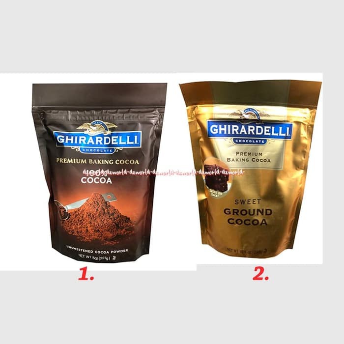 

DWD38 Ghirardelli Chocolate Premium Baking Cocoa 100% kokoa bubuk 227gr