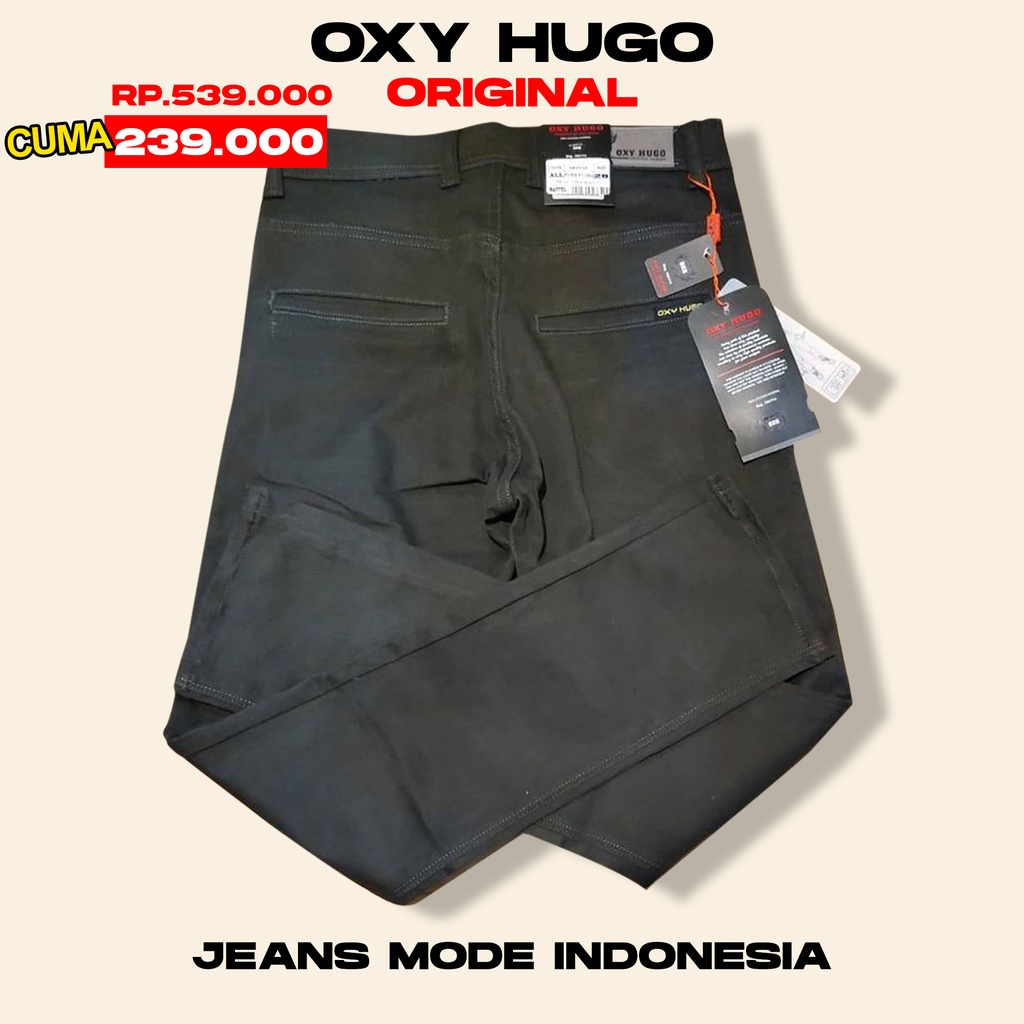 Celana panjang slimfit pria OXY HUGO original  Chinos Soft