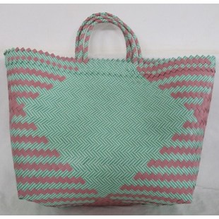 GROSIR - KERANJANG BELANJA ANYAMAN PLASTIK WARNA/TAS PASAR/KANTONG BELANJA