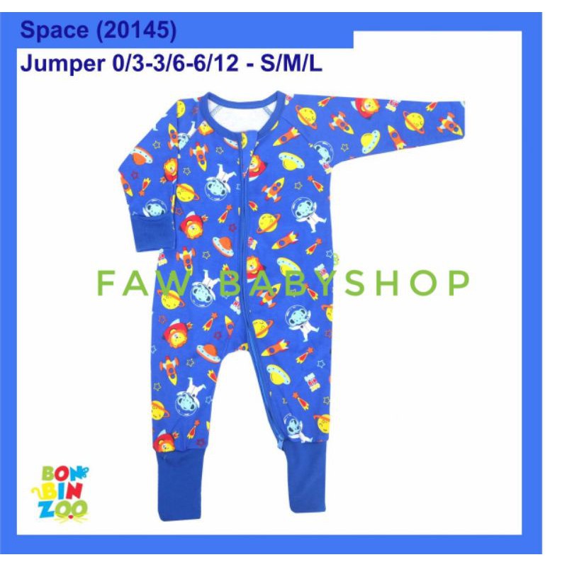 BONBINZOO Sleepsuit Zipper SNI Bahan Halus/ Jumper Resleting Bayi 0-12 Bulan