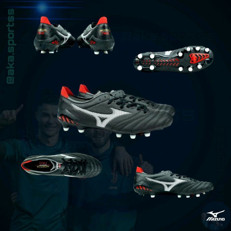 mizuno morelia neo black red