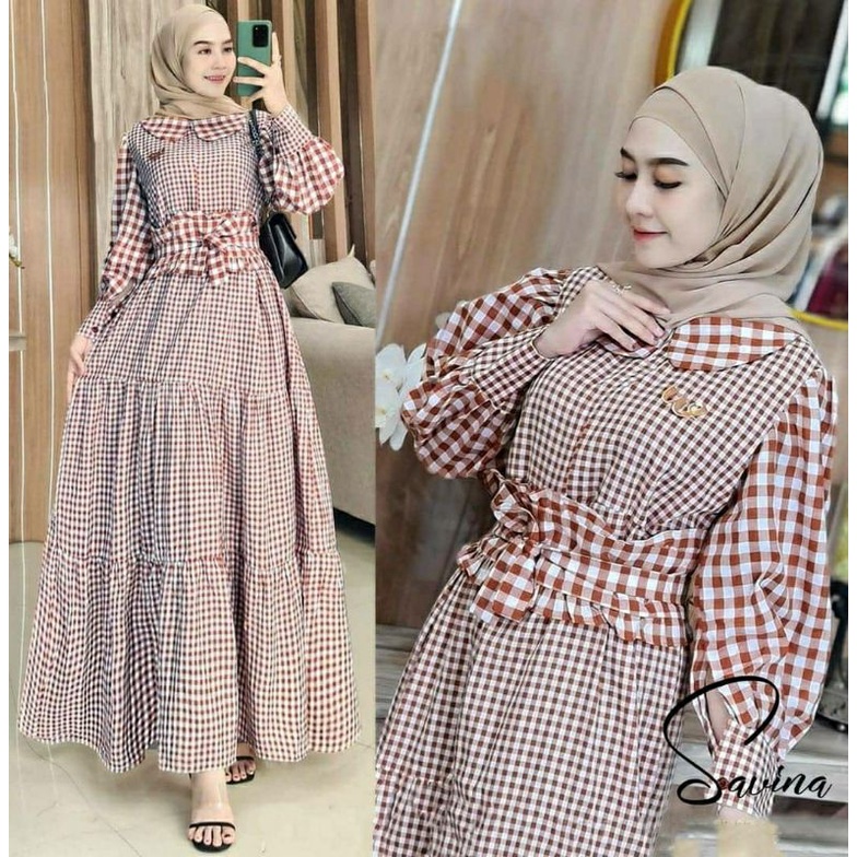 SAVINA MAXY / GAMIS WANITA TERBARU / KEKINIAN / FASHION MUSLIM / DRESS MUSLIM / GAMIS KATUN KOTAK TE