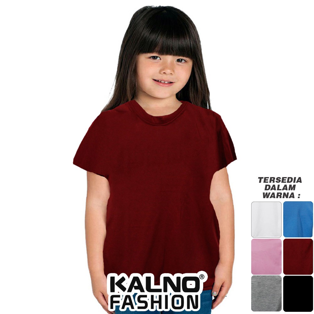 Baju Anak POLOS 003 - Anak Anak Umur 1 - 5 Tahun Ukuran SML Bahan Katun Polyester