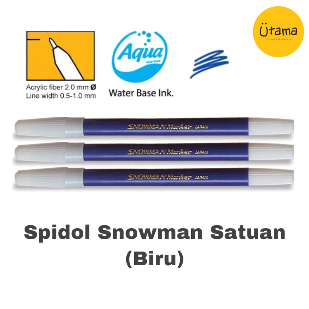 

Spidol Snowman PW1A BIRU/Marker Kecil Satuan BLUE/Ecer/Eceran (Grosir 12pc