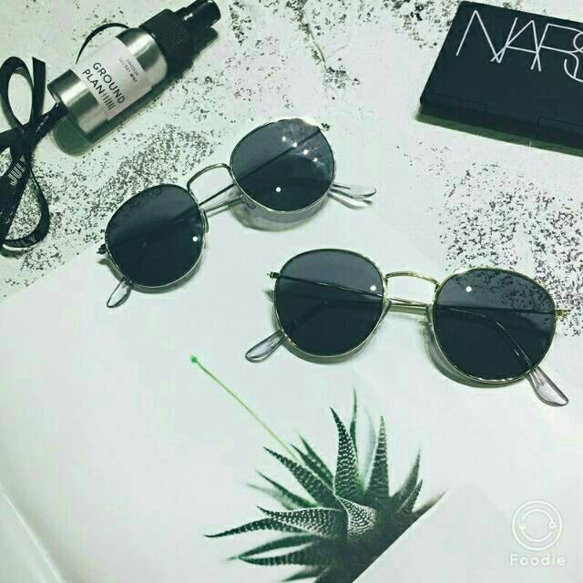 Sunglasses Oval Frame Gold Glass Black Silver Glasses Summer Retro