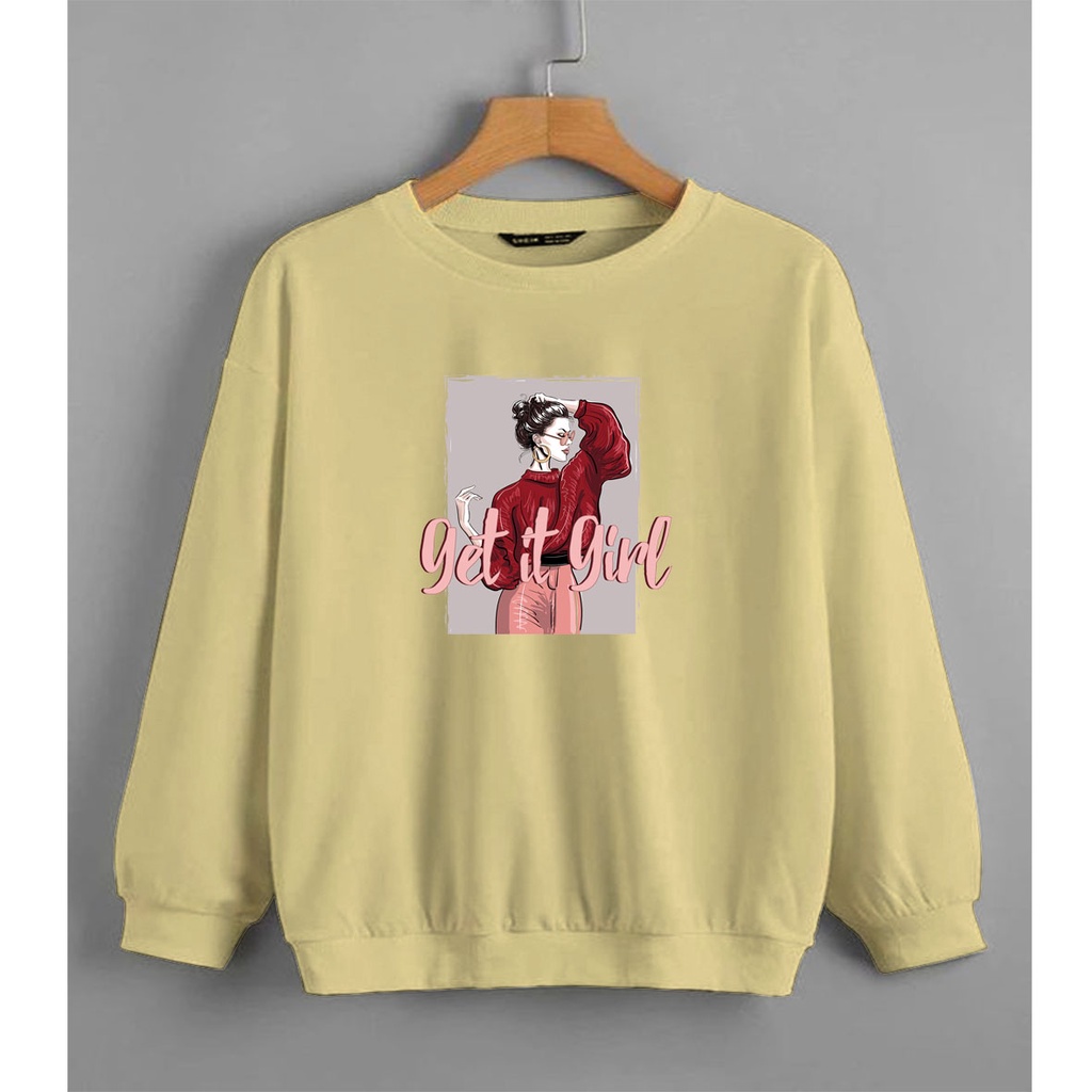 CALVIERO SHOP - BAJU SWEATER WANITA ATASAN GET IT GIRL SWEATER DEWASA BRAND ANIME SWEATER HODDIE FASHION CITAYEM SCBD FASHION WEEK FASHION VIRAL TIKTOK