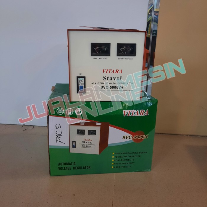 Stavol 5000Va Stabilizer Listrik Vitara Svc 5000 Va Terlaris