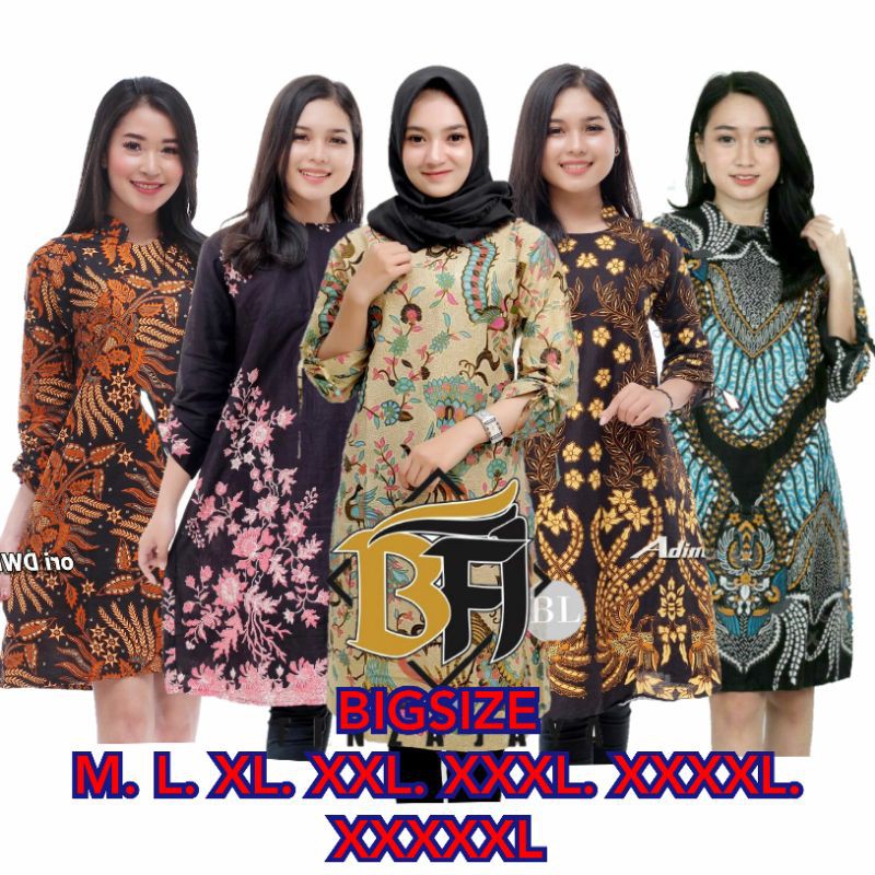 NEW DRESS BATIK WANITA MOTIF BATIK BFJ88Kdrt004