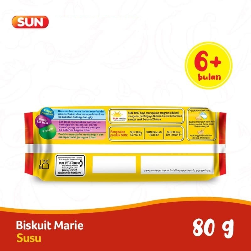 Sun Marie Susu Snack Biskuit Bayi - 80 gr