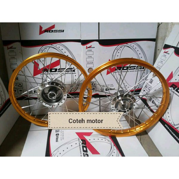 _  Velg velk variasi ukuran 17-1.40 merk v.rossi jari2 crom untuk supra x 125 lama