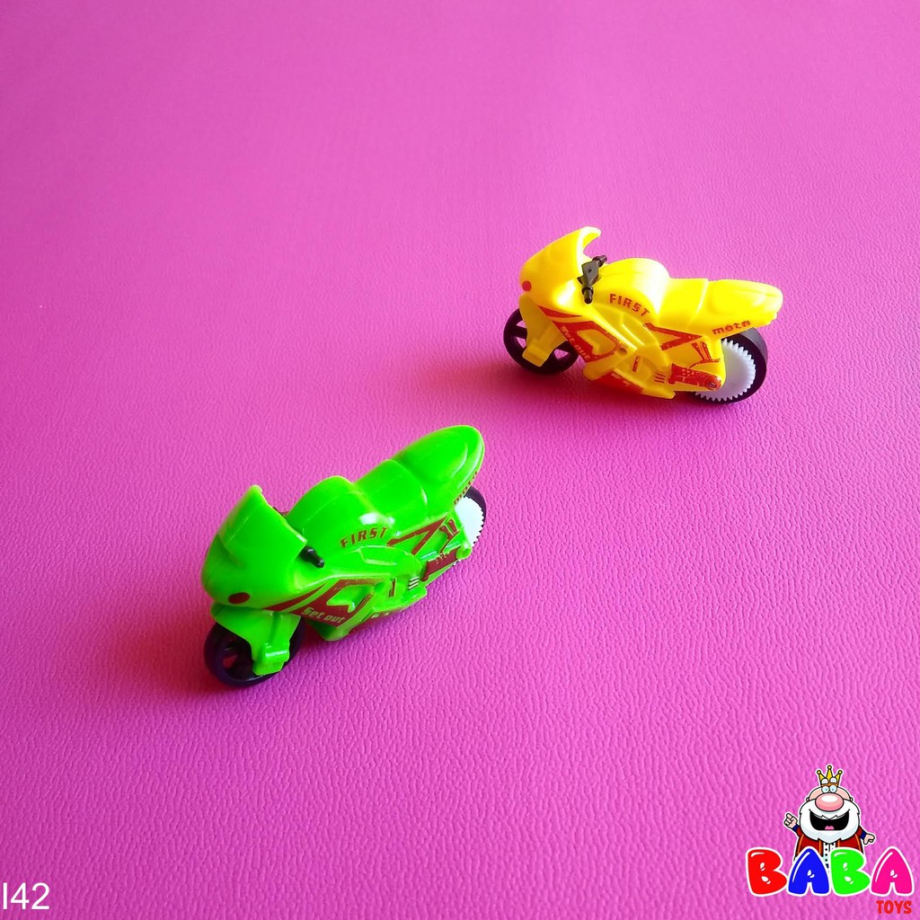 Mainan Anak Motor Spingo Plastik Kecil Tarik Mundur (Pull Back)
