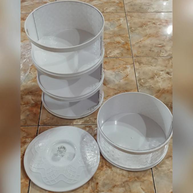 Unik Tudung Saji Diamond 4 Susun Warna Putih Terlaris