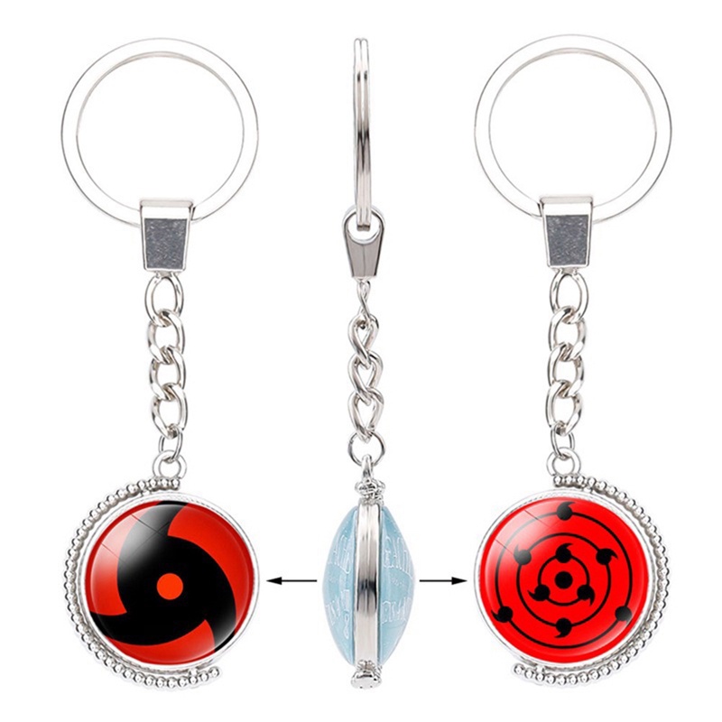 Gantungan kunci kunai senjata pedang anime naruto unik hiraishin minato shuriken kubikiribocho kusanagi sanjin no ogama keychain untuk motor tas mobil dompet-Ganci Mata 03