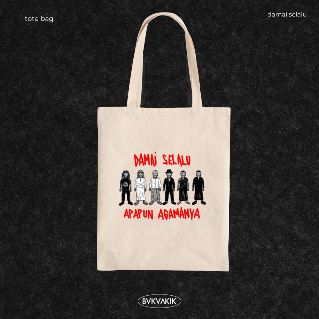 Tote Bag Damai Selalu Apapun Agamanya