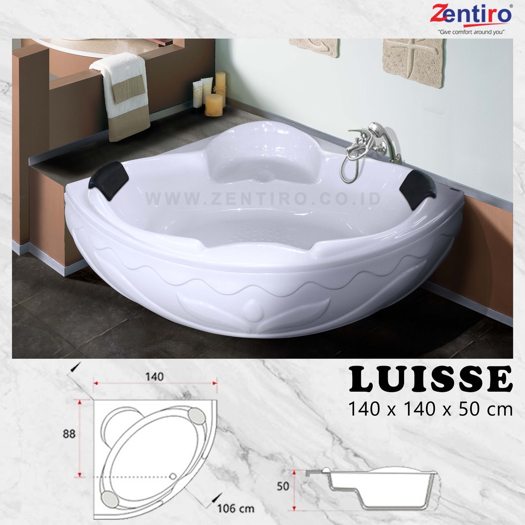 CORNER BATHTUB || BATHTUB SUDUT || BATHTUB MARBLE ZENTIRO LUISSE