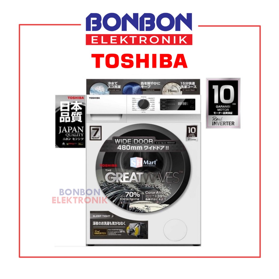 Toshiba Mesin Cuci Front Loading 9.5KG TW-BH95S2N Inverter 9.5 KG