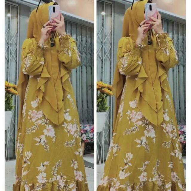 Gamis Dinara Syari Set Ori By GLZ