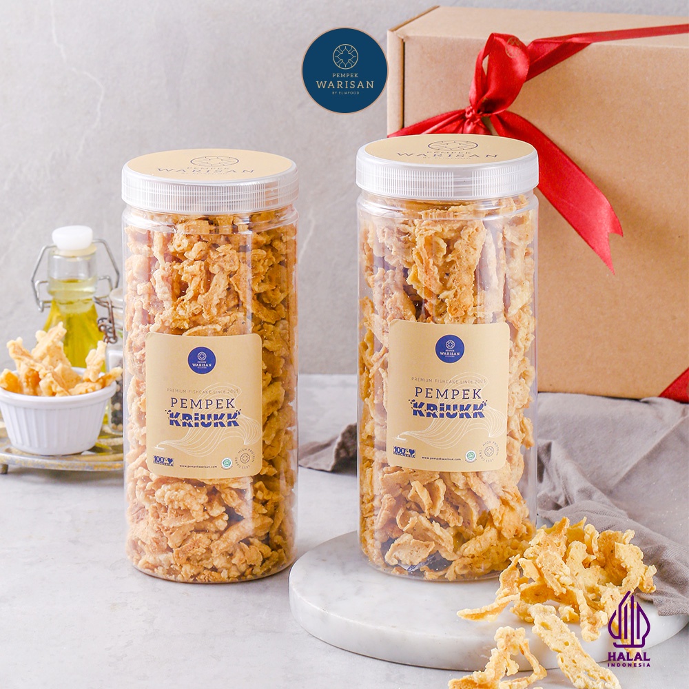 

Pempek WARISAN Kriukk Double @300 Gram 2 Pkg Empek Empek Garing Khas Palembang Tenggiri Asli PPK2