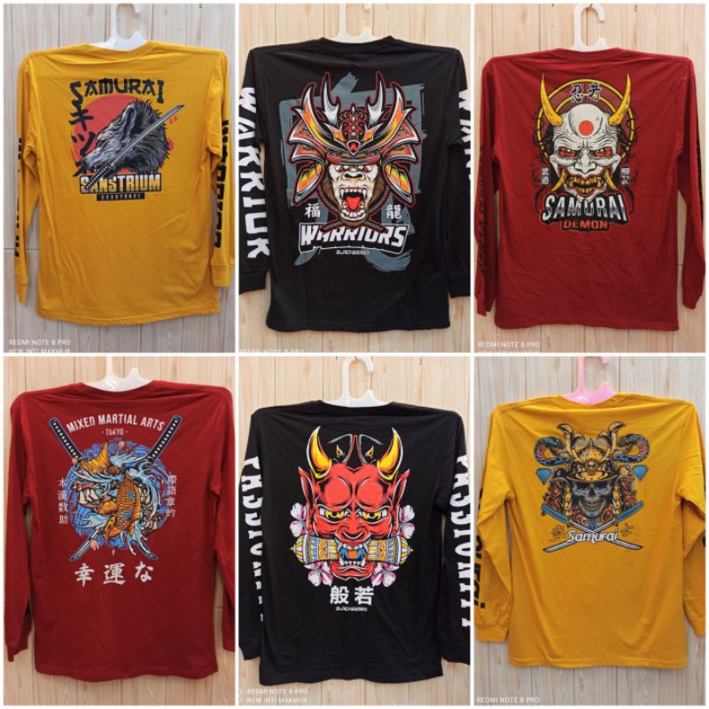 KAOS TSHIRT JAPAN SAMURAI JEPANG / RONIN / RED EVIL / WARRIOR / KAOS PRIA DISTRO LENGAN PANJANG